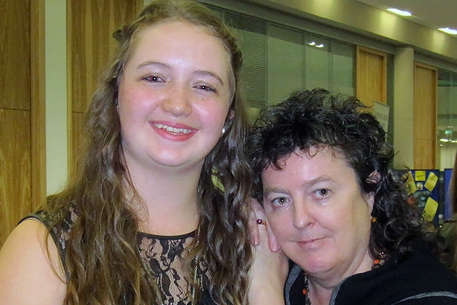 Emily Carter with Poet Laureate Carol Ann Duffy