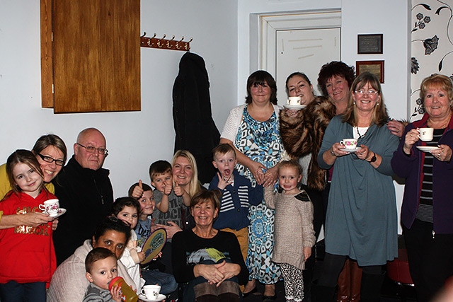 Ellen Gold with family and friends at the Tea  party for 'HaTS'