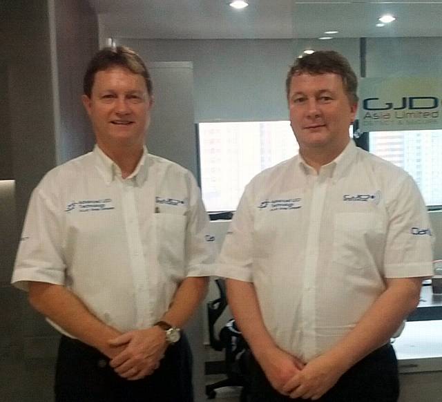 Mark Tibbenham, Managing Director and Chris Moore, Technical Director in the new GJD Asia office