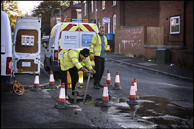 United Utilities engineers maintaining water supplies 