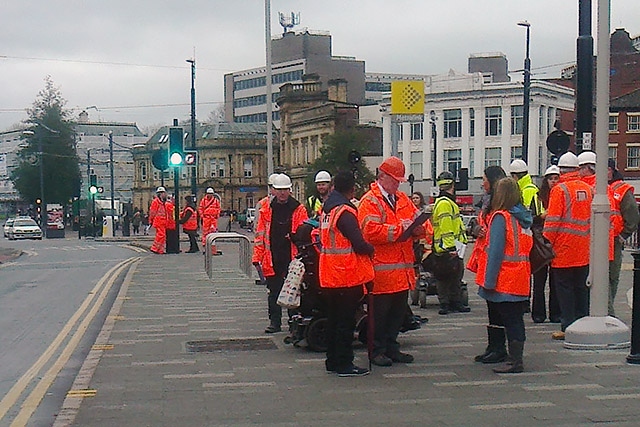 Town centre tram route inspected by Disability Design Reference Group