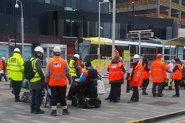 Town centre tram route inspected by Disability Design Reference Group