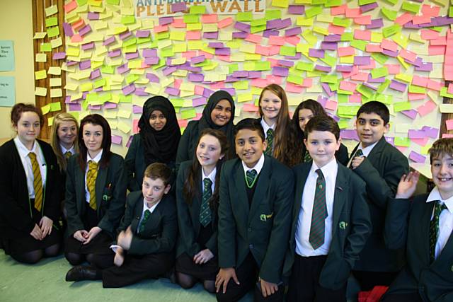 Anti-Bullying Pledge Wall at Wardle Academy 