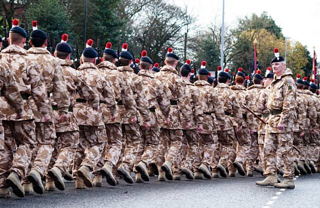 Fusiliers homecoming parade in Rochdale 2009