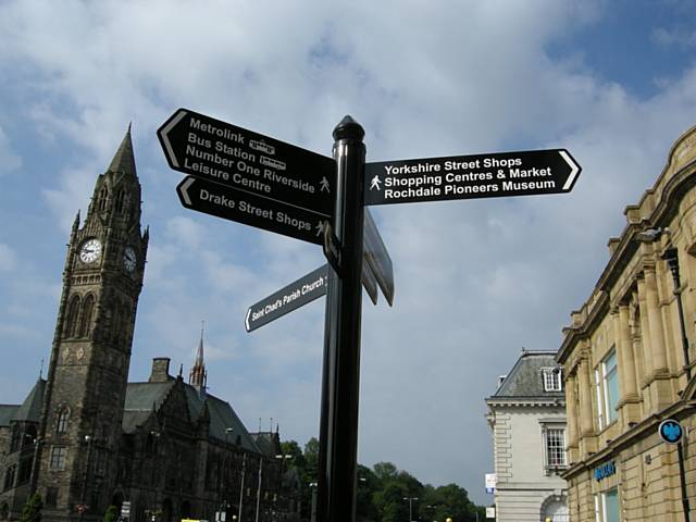 Some of the new fingerpost signs which replace the old signs which were erected in the 1970s
