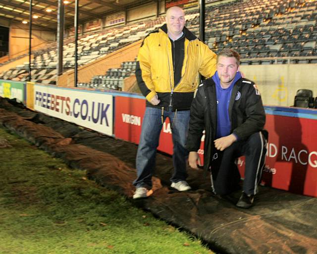 Trust Chairman David Gartside and Head Groundsman Oli Makin