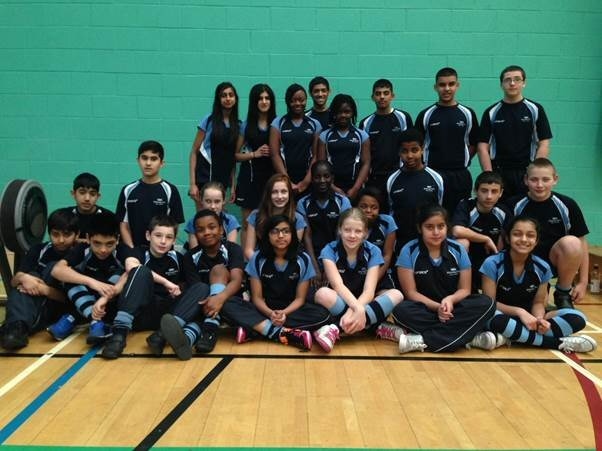 Years 7, 8 and 9 represented Kingsway Park High School Rochdale Indoor Rowing team