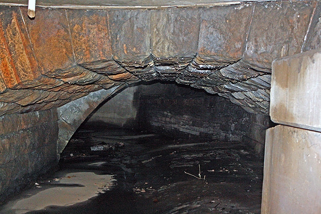 Underground - the River Roch in Rochdale Town Centre