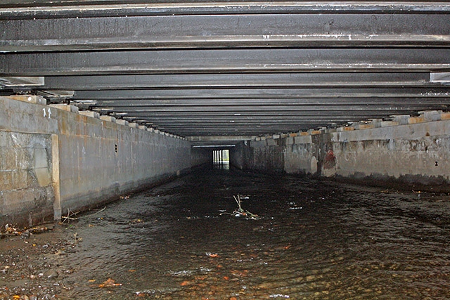 Underground - the River Roch in Rochdale Town Centre