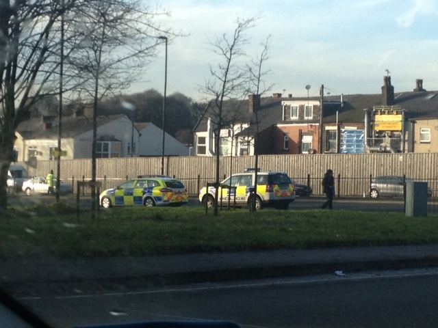 Police car in collision with BMW on Manchester Road at the junction with Roch Valley Way