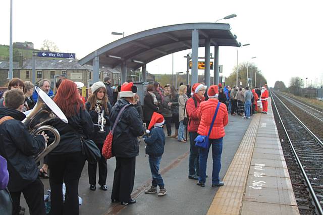 Awaiting the Santa Special Train at Littleborough