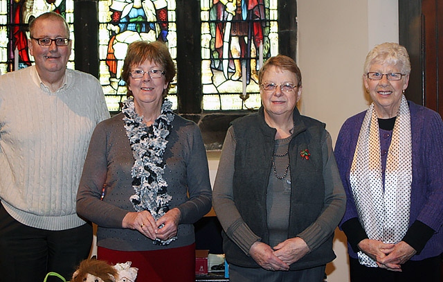 John Guinn, Ann Hope, Shirley Cooke and Kath Gaffiney and at All Saints Christmas Fair