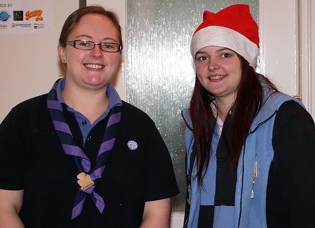 Leanne Chorlton and Emily Foster rasie money for Guides and Brownies