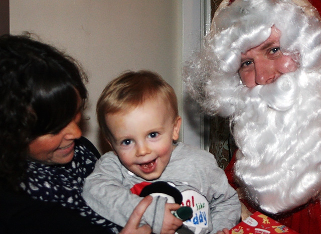 Angela and Thomas Williams with Father Christmas