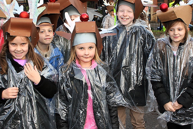 Holy Trinity Primary School Children <br />Father Christmas and his Reindeer Parade