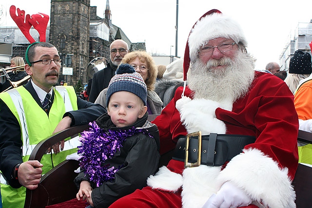 Jay Jackson with Father Christmas
<br />Father Christmas and his Reindeer Parade