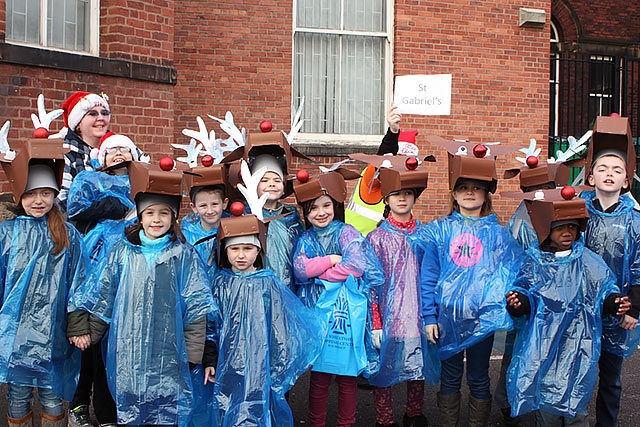 St Gabriel's Primary School Children 
<br />Father Christmas and his Reindeer Parade