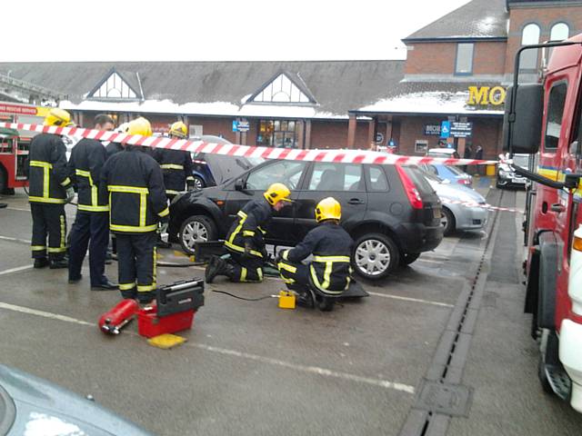 Car fire at Morrisons 
