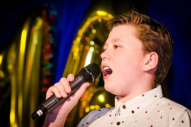 Dane Longden performing his Christmas song, Holy Night