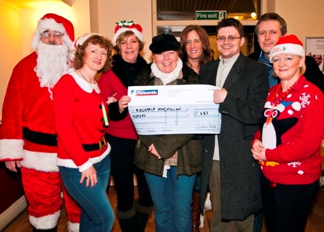 The Friends of Norden Jubilee Park presented a cheque for Rochdale MacMillan Nurses to Emma Metcalfe, daughter of the late Councillor Ann Metcalfe