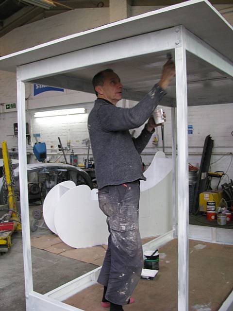 Building the new Rotary Club of Middleton Christmas Float - Peter Hayward