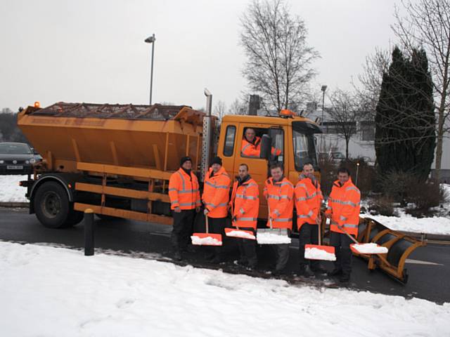 ‘Big Daddy’ with the Hopwood Hall College team that helped keep both College campuses open throughout the recent heavy snowfall