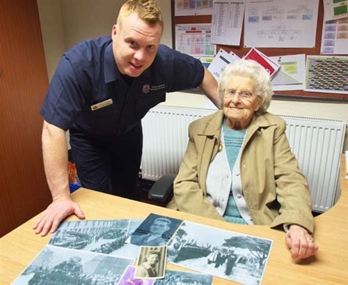 Alice with her grandson Firefighter John Ogden