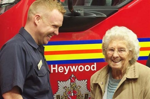 John Ogden with his grandmother Alice Tetlow