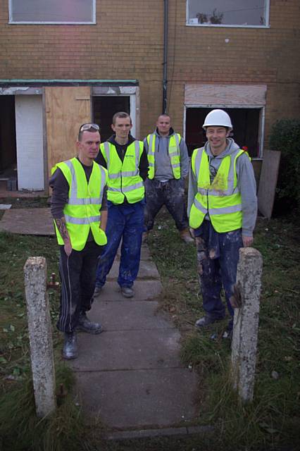 Before the empty home was brought back into use through work carried out by local trainees 