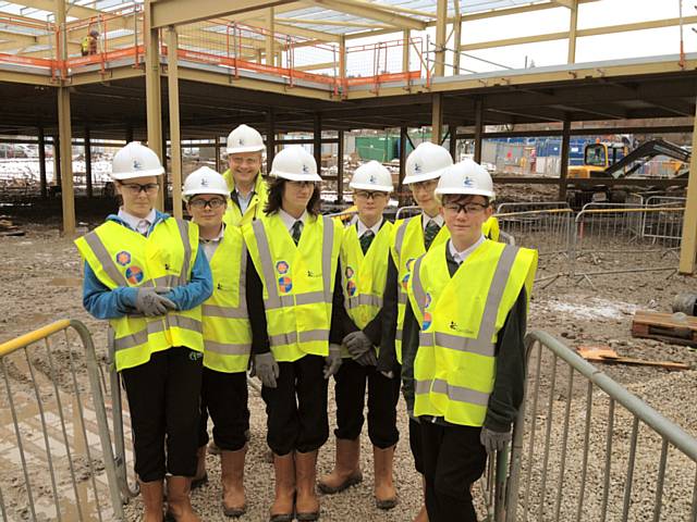 Year 9 pupils were given a tour of the new school build at Wardle High School