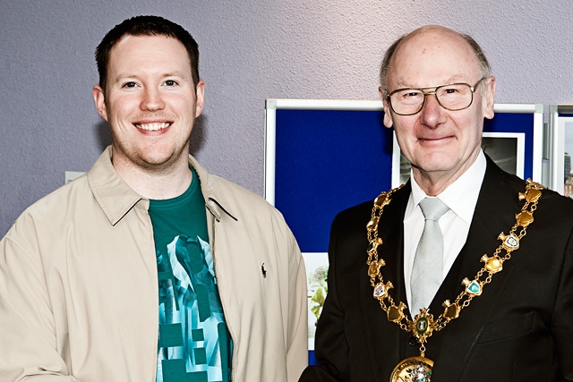 Stephen Elphick came third in the council’s You, Me and Us photographic competition - prize presented by Mayor James Gartside 