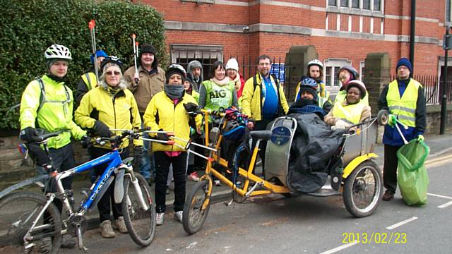 Rochdale Cycling Club and St John Church team joined the Rochdale Environmental Action Group 