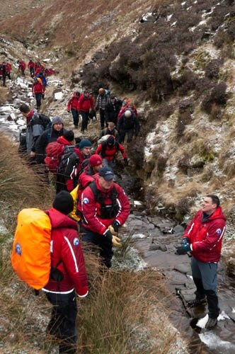 Pendle Hill meeting with the potential new recruits to Rossendale and Pendle Mountain Rescue Team