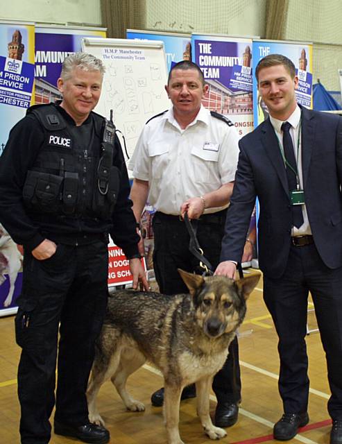 Police and members of the Prison Service at Wardle High School Ethics Day 