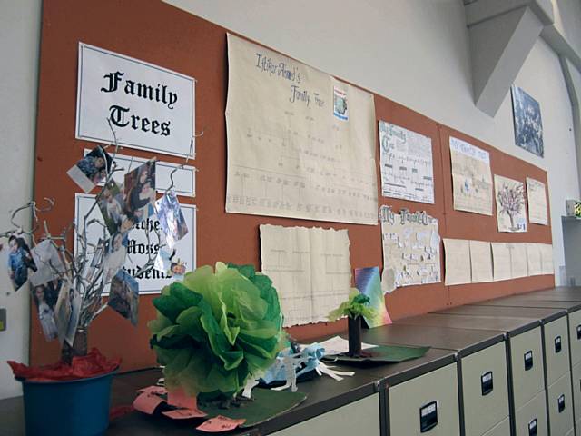 Matthew Moss High School’s Family Tree Display in the Local Studies Centre at Touchstones Rochdale 