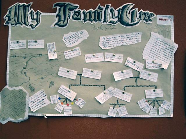 Matthew Moss Family Trees noticeboard