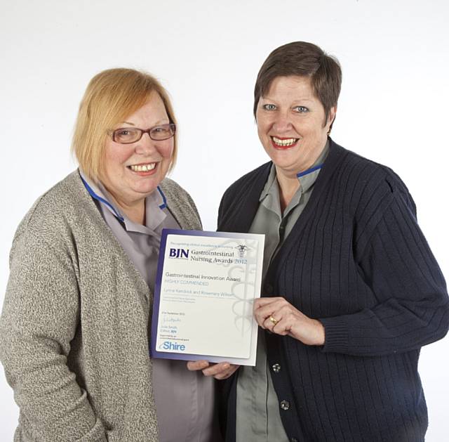 Gastroenterology Nurse Specialists Lynne Kendrick and Rosemary Wilson