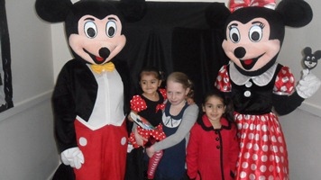 The much-loved Disney characters, Mickey and Minnie Mouse, appeared at Newbold Sure Start Children’s Centre on a surprise visit, to the delight of local pre-schoolers and their parents