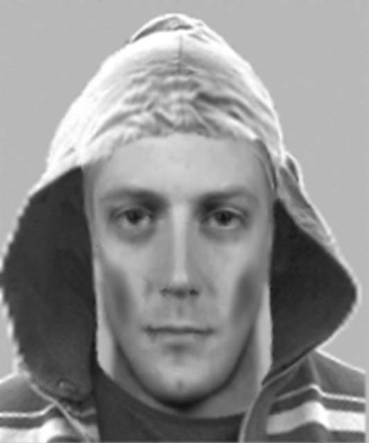 E-fit of robber who punched a young woman in the face during a vicious attack in Castleton 
