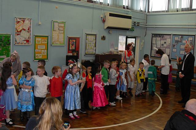 Year one pupils in their fancy dress outifts