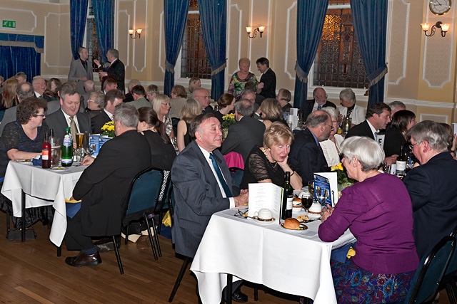 Guests enjoy their meal at the Mayor's fund raising dinner