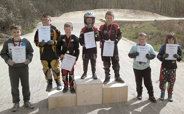 Roch Valley Raiders Go-Ride BMX race winners  9-10 years