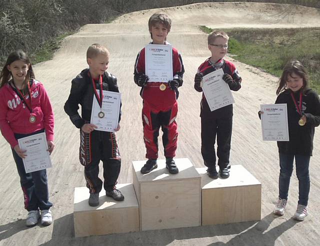 Roch Valley Raiders Go-Ride BMX race winners   7-8 years