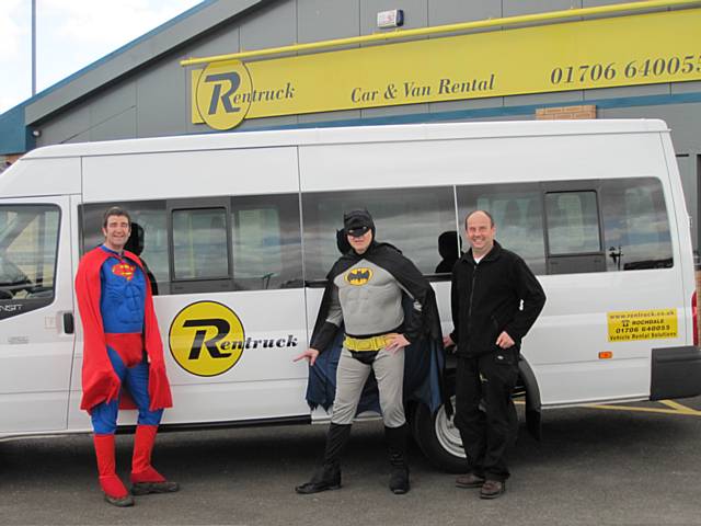 Rentruck/Cool Running Rental from supported the Santander Superhero Tag Team Challenge to raise funds for The Eve Appeal gynaecological cancer research charity