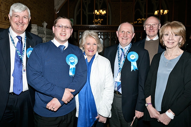 New Norden councillor, Peter Winkler with his Conservative colleagues