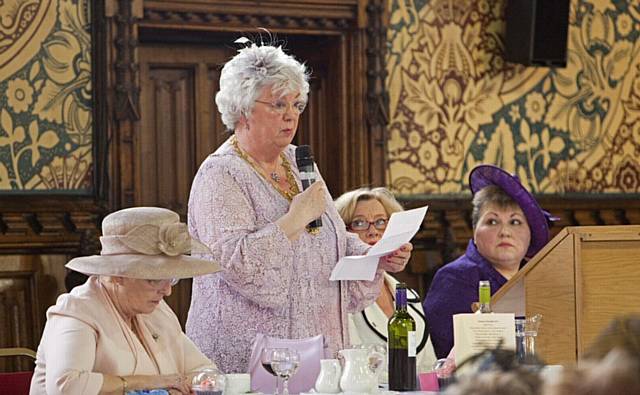 Mayoress of Rochdale Cllr Jane Gartside announces the winner of the Rochdale Woman of the Year 2013