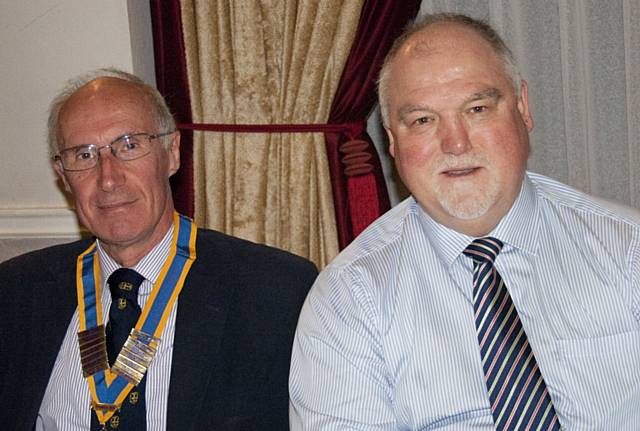 Rotary President David Smithard and Mike Gatting