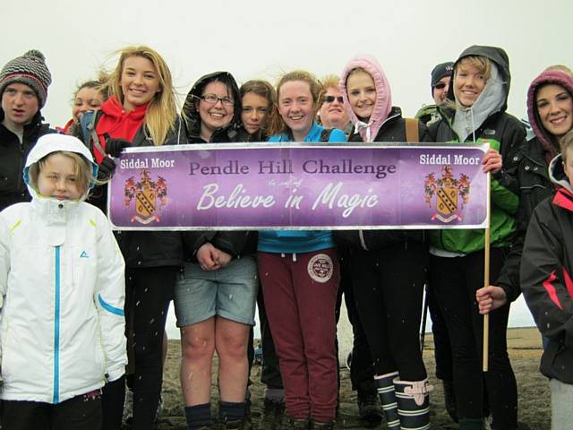 32 Siddal Moor students and staff took on the challenge to reach the summit of Pendle Hill  to raise money for this year’s school charity “Believe in Magic”