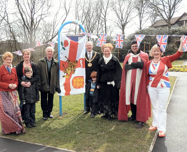 Dozens of people turned out to Norden Jubilee Park to celebrate St George’s Day