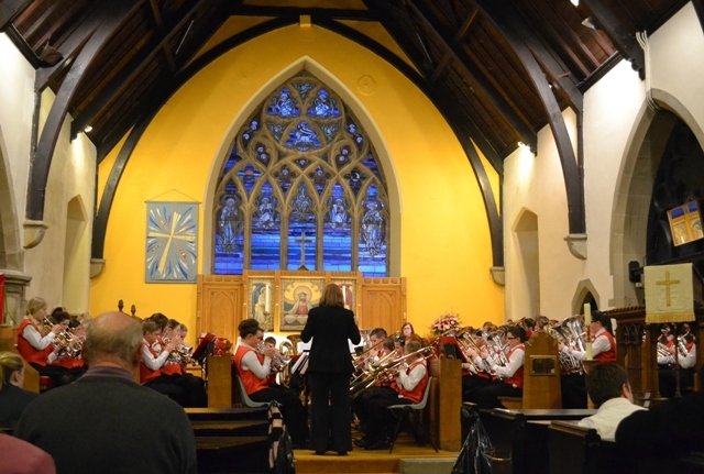 Wardle High School Junior Band and Training Band performed a concert at St Paul's Church, Norden